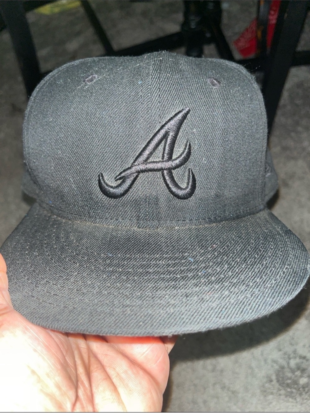 Black Atlanta 'A' Logo Snapback Hat